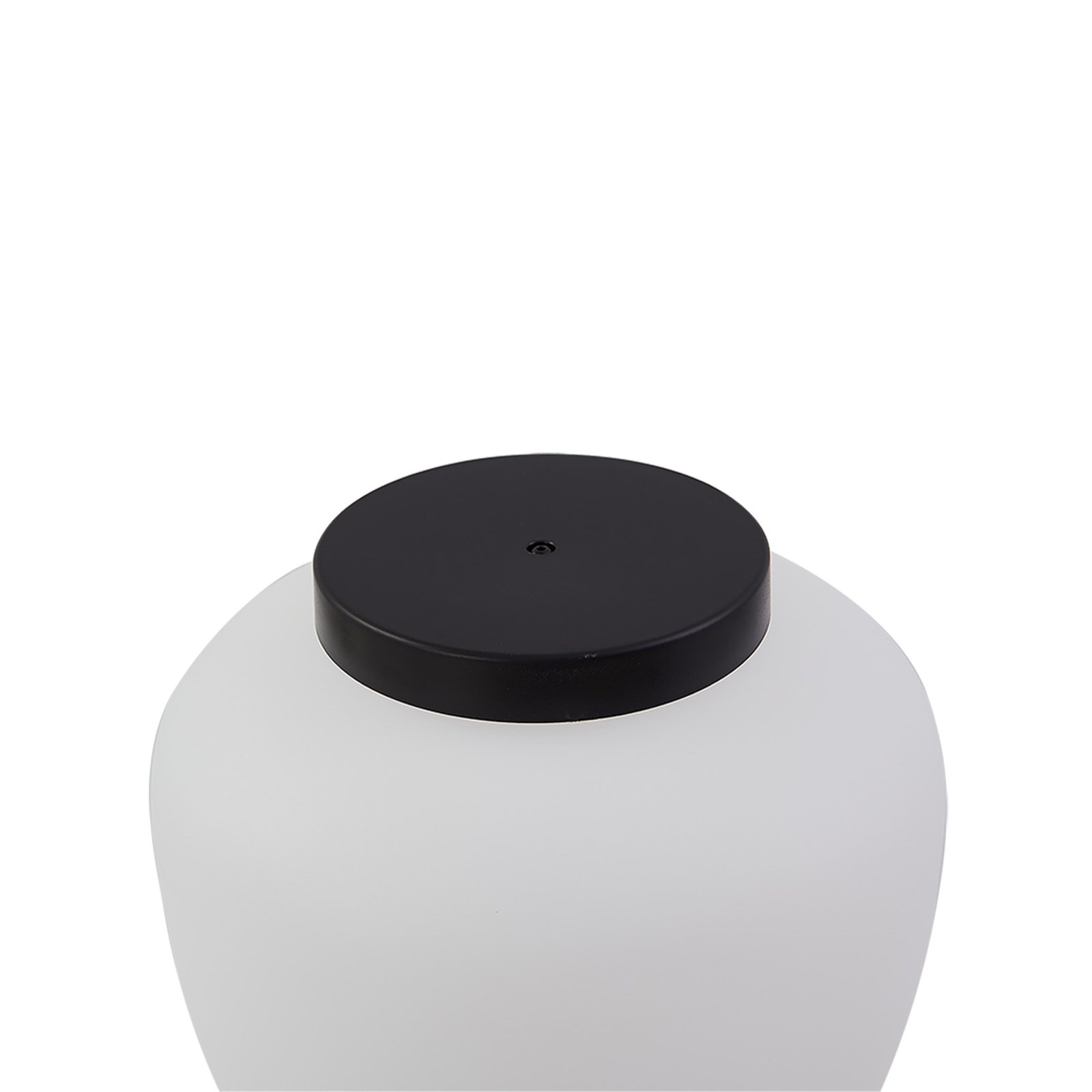 Lindby pillar light Orfeas, black/white, aluminium, Ø 24 cm