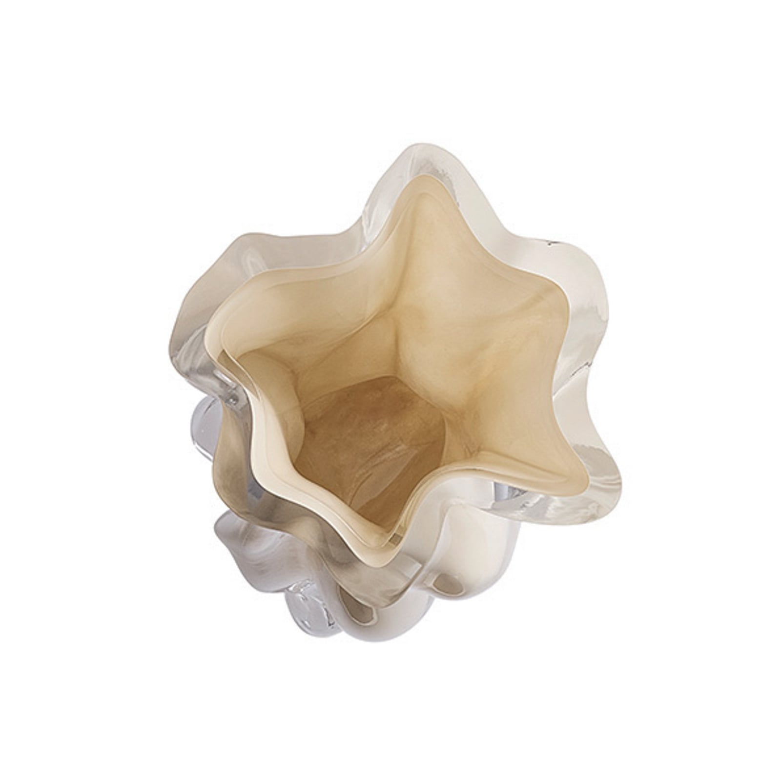 Vena Vase, cremefarvet, højde 25 cm, længde 15 cm, glas – AYTM Vena Vase, cremefarvet, højde 25 cm, længde 15 cm, glas – AYTM