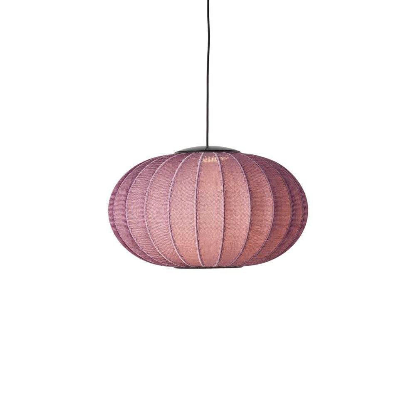 Knit-Wit 57 Oval LED Pendel Burgundy Made By Hand - Soveværelse - Stof / tekstil