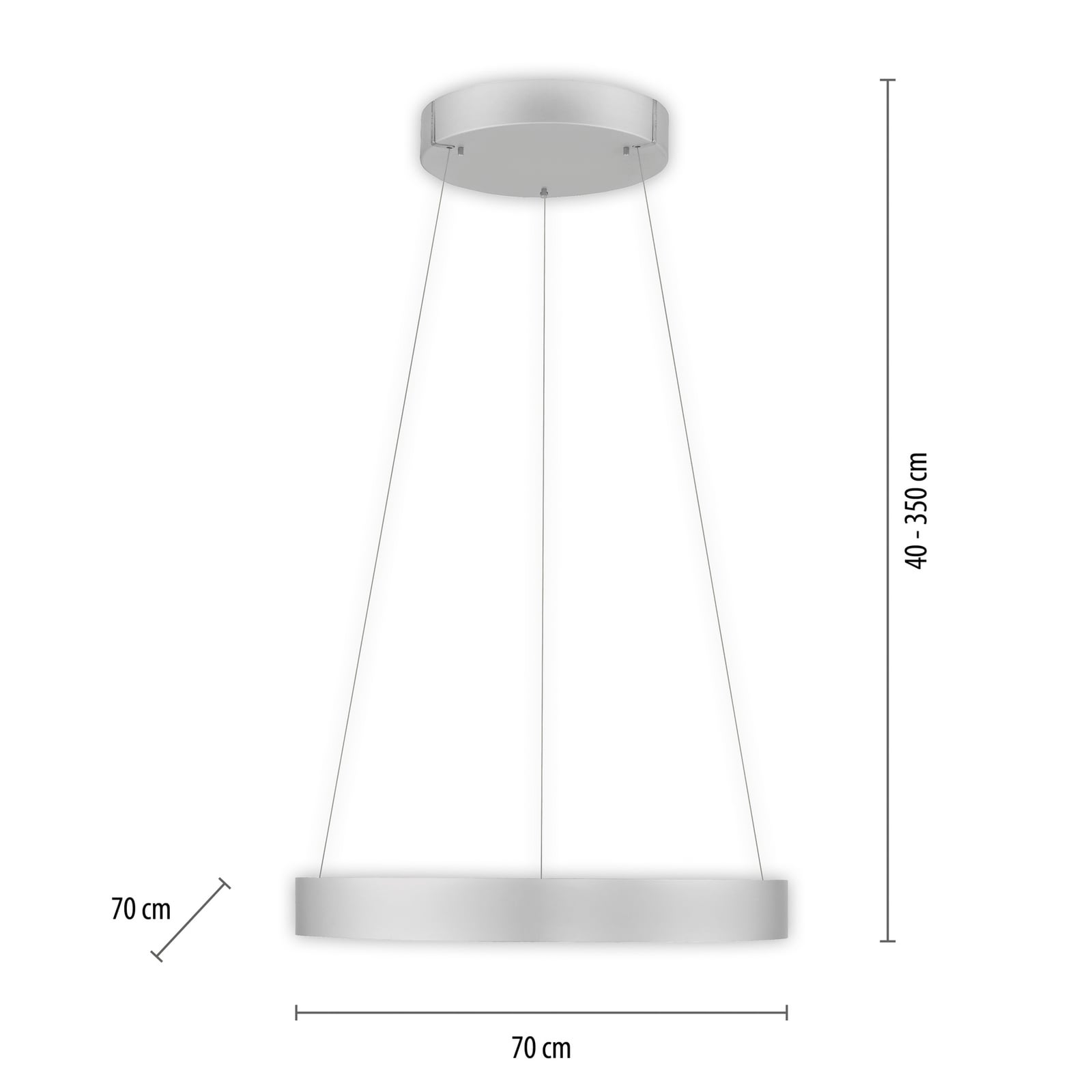 E-Clipse LED-hänglampa, stone, Ø70 cm, metall, CCT – PURE E-Clipse LED-hänglampa, stone, Ø70 cm, metall, CCT – PURE