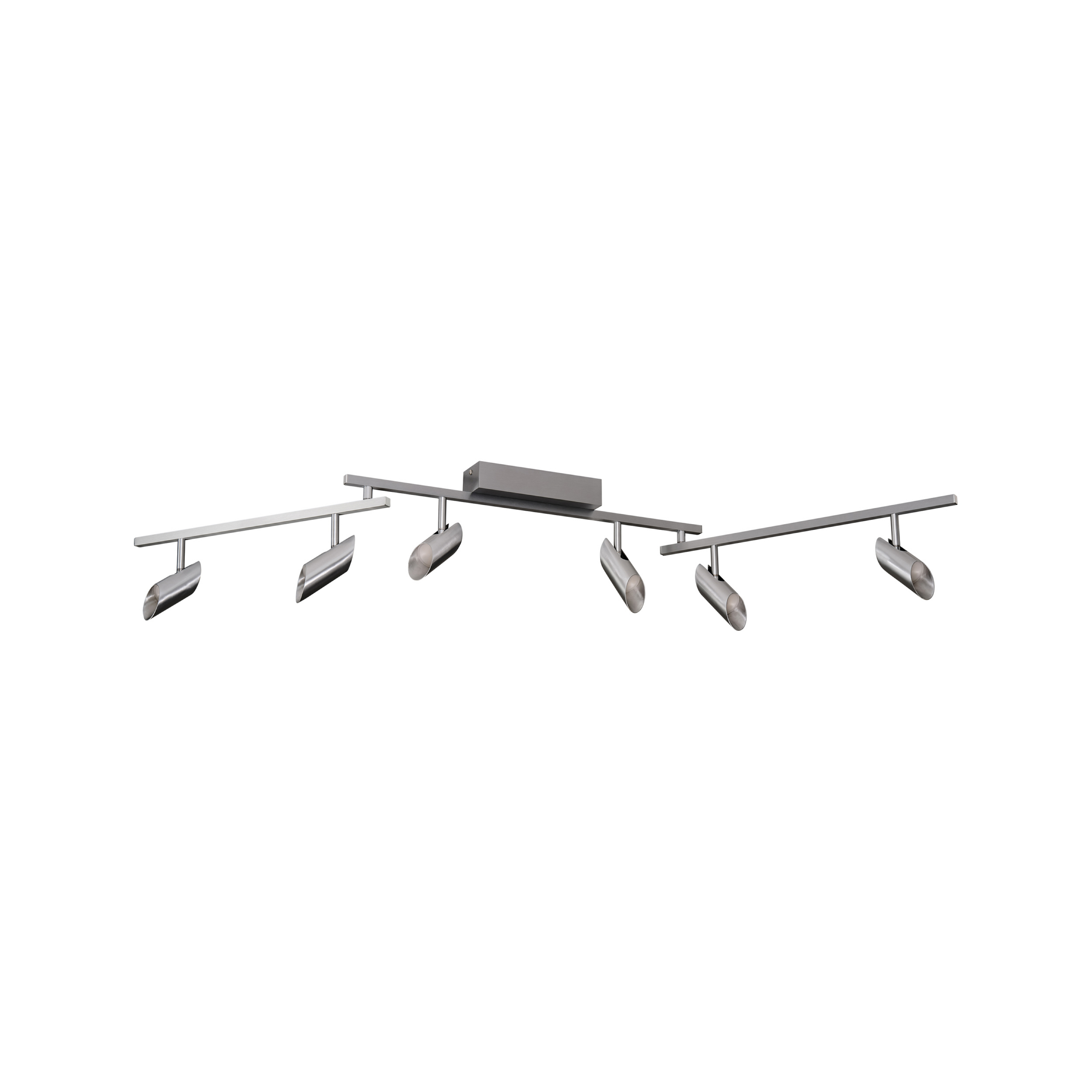 Risell LED ceiling spotlight, length 142 cm, aluminium colour