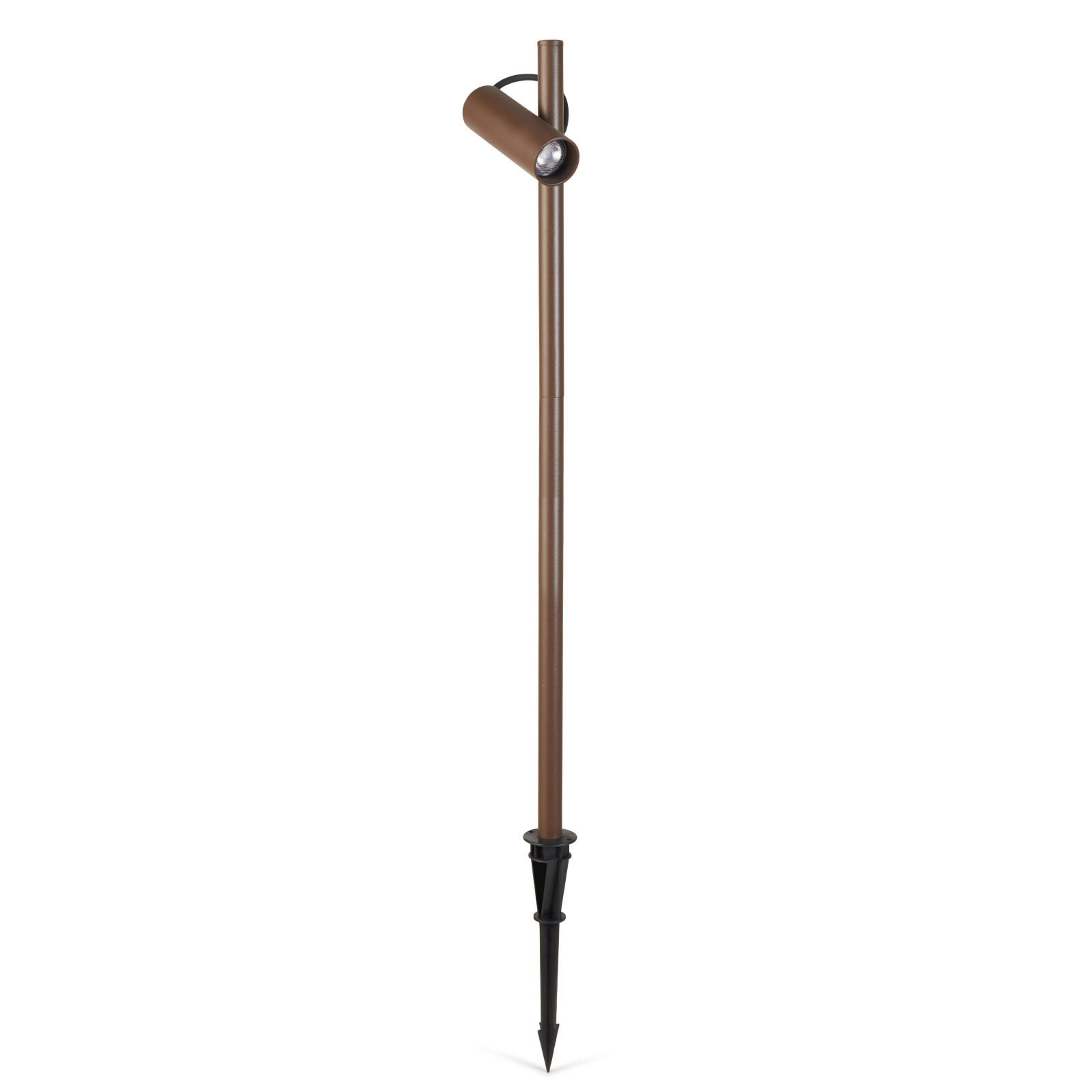 LEDS-C4 LED-Erdspießstrahler Juncus, braun, 3.000 K