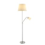Nantwin Stehleuchte White/Nickel - Lindby