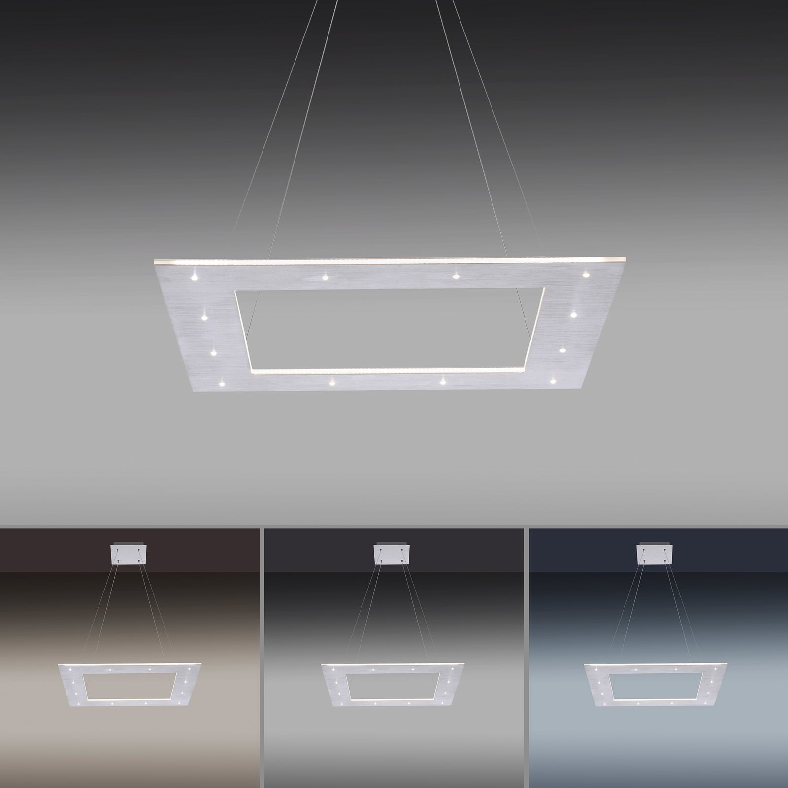 Cosmo LED-Hängeleuchte, alu, 50cm, CCT, Fernbedienung - PURE Cosmo LED-Hängeleuchte, alu, 50cm, CCT, Fernbedienung - PURE