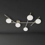 Mikado wall light, cipria/white, 5-bulb, glass, metal