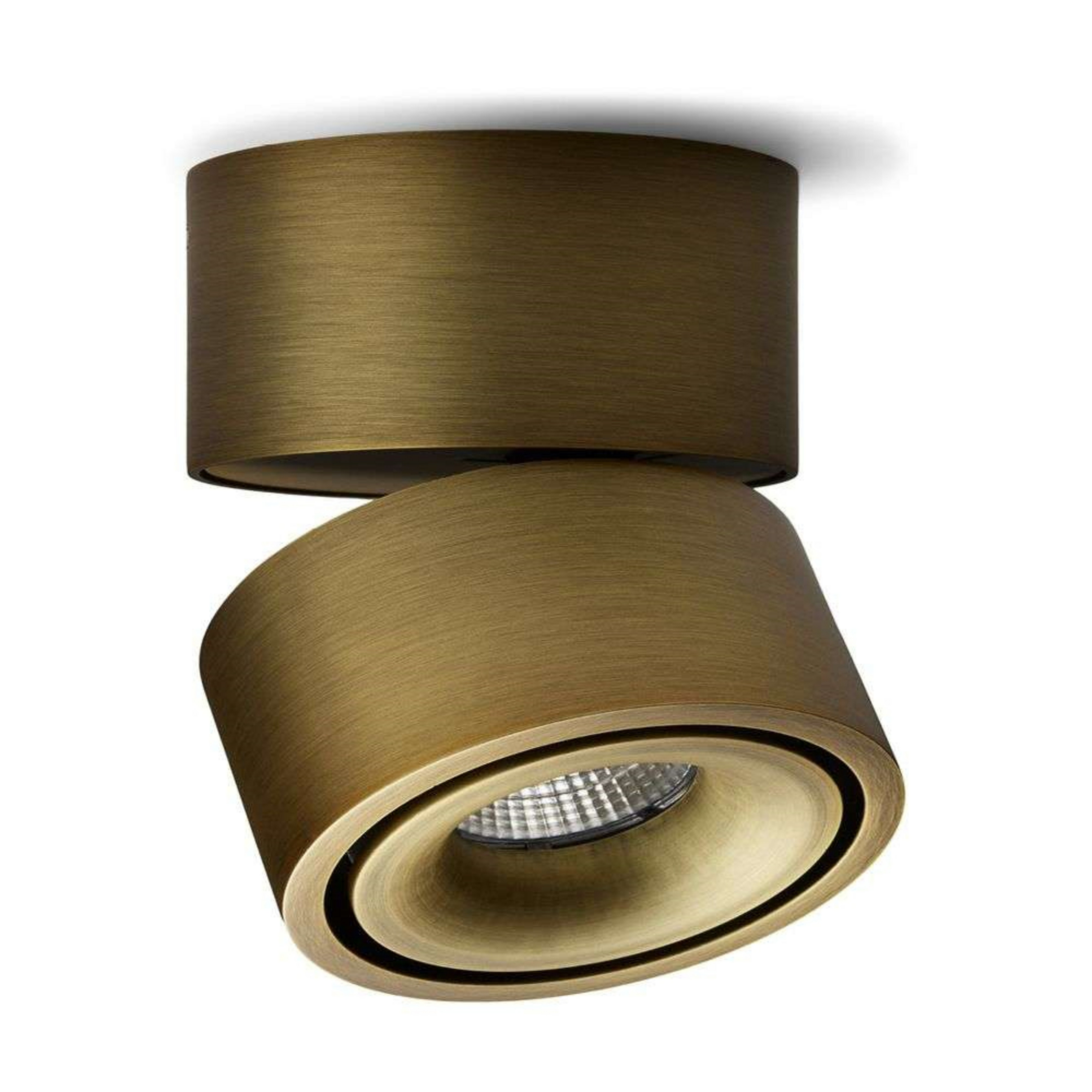 Easy W100 LED Spot monté en surface Brushed Brass - Antidark