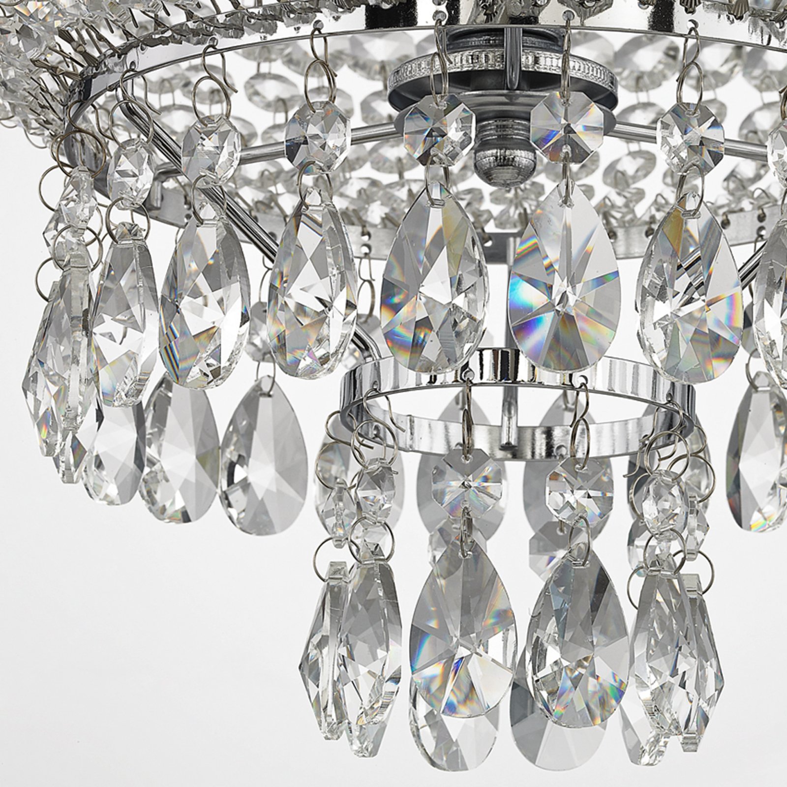 Casparia Lustr Clear/Chrome - Lindby