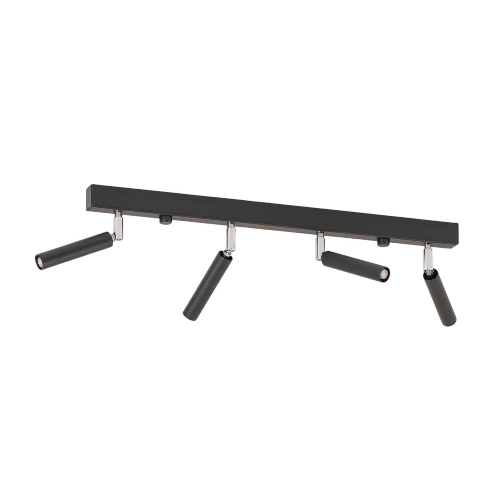 Deckenstrahler Nicanor, schwarz/chrom, 60 cm, 4-flg.