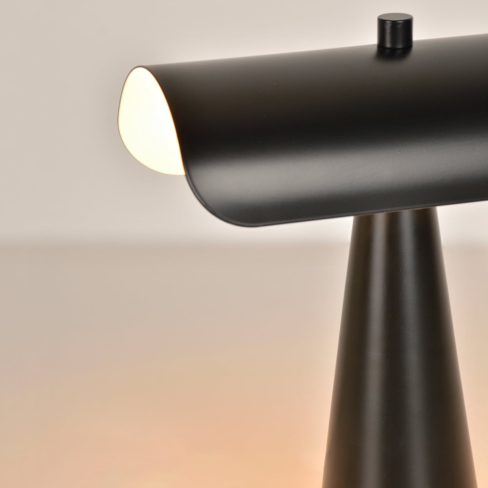 Lampada da tavolo Billie, nero opaco, altezza 30 cm - COREP SAS