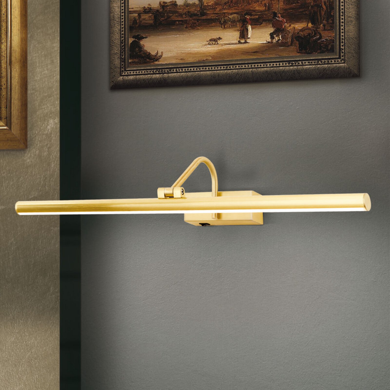 ORION Aplică tablou LED aurie Sofia - 60 cm - Camera de zi / sufragerie - modern - auriu mat - Metal