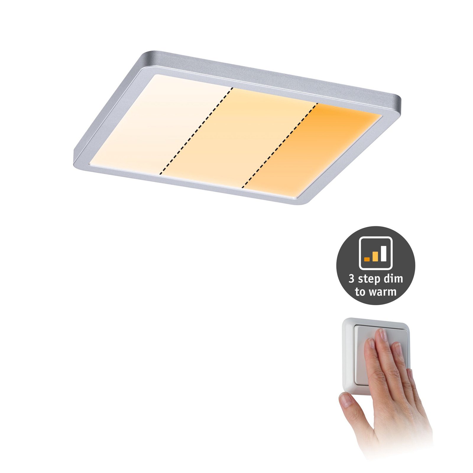 Paulmann Areo Panel dimtowarm 17.5 x 17.5 cm