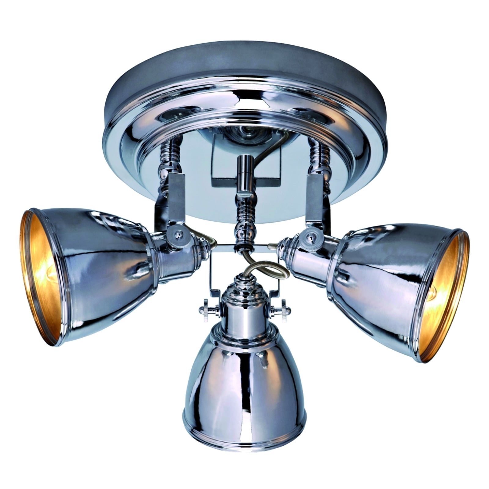 Markslöjd FJÄLLBACKA - attractive ceiling light in chrome, for Living / Dining Room, metal, E14, 40 W, energy efficiency: A++, H: 26 cm