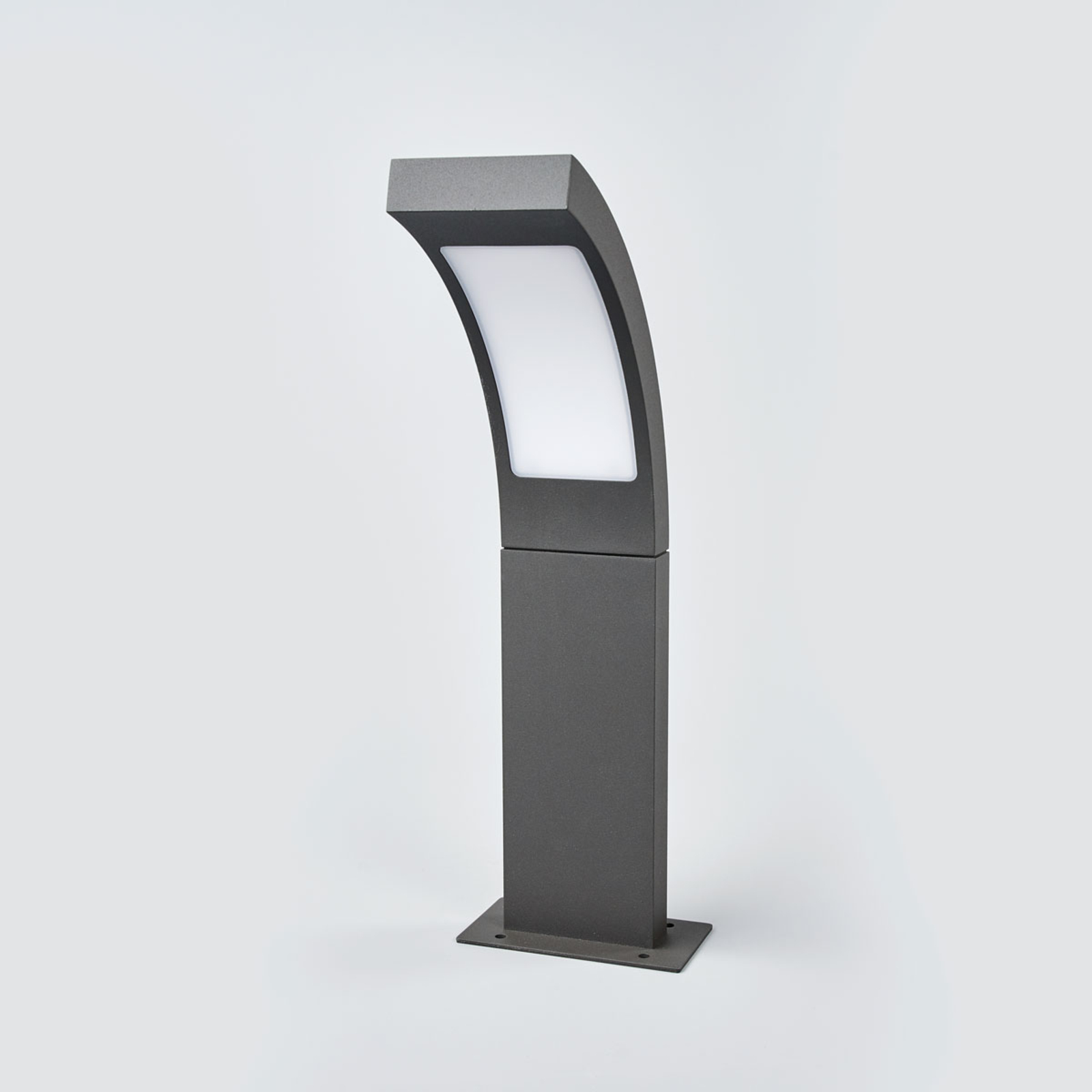 Juvia modern LED pillar light in graphite grey