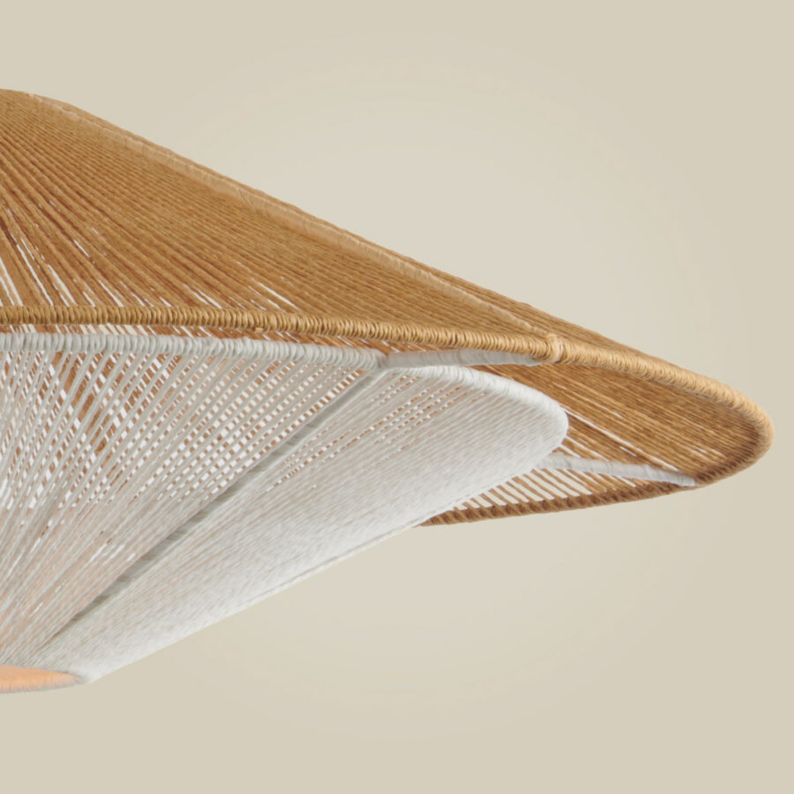 GOOD & MOJO Hängelampe Lumbini, Ø60 cm, natur, Papierseil