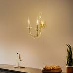 Retro wall light, 2-bulb, gold
