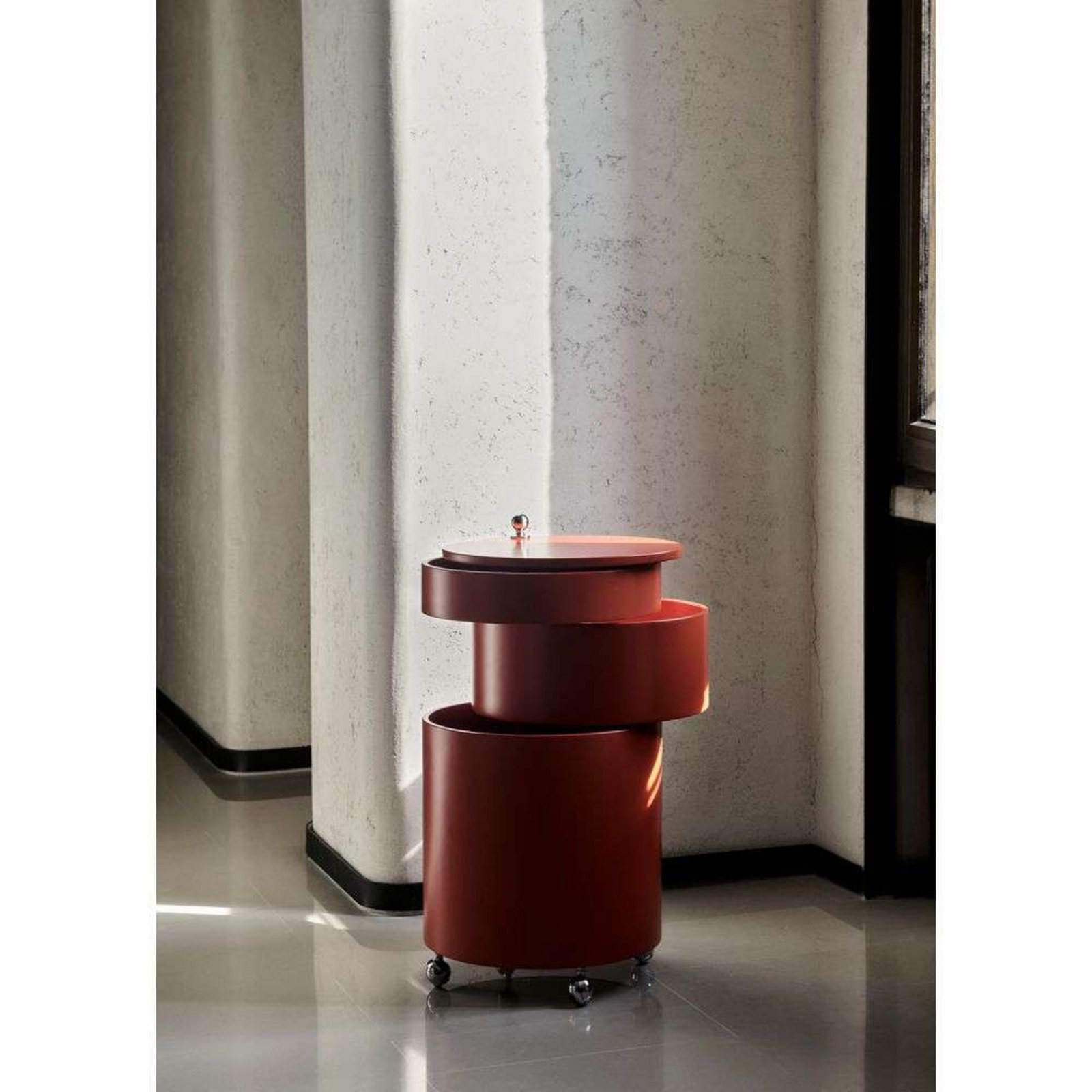 Barboy High Gloss Side Table Orange - Verpan