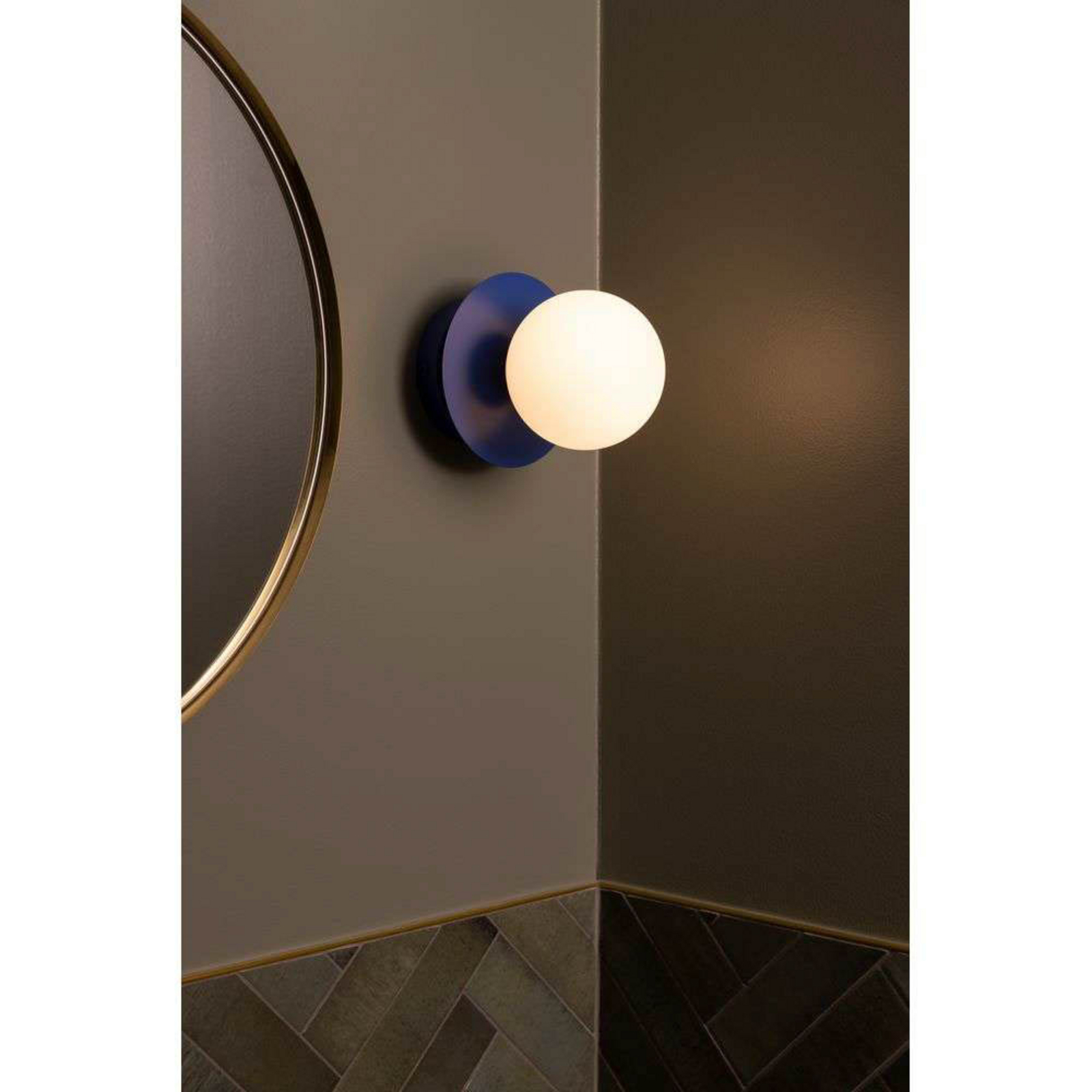 Art Deco Applique da Parete/Plafoniera IP44 Blue/White - Globen Lighting