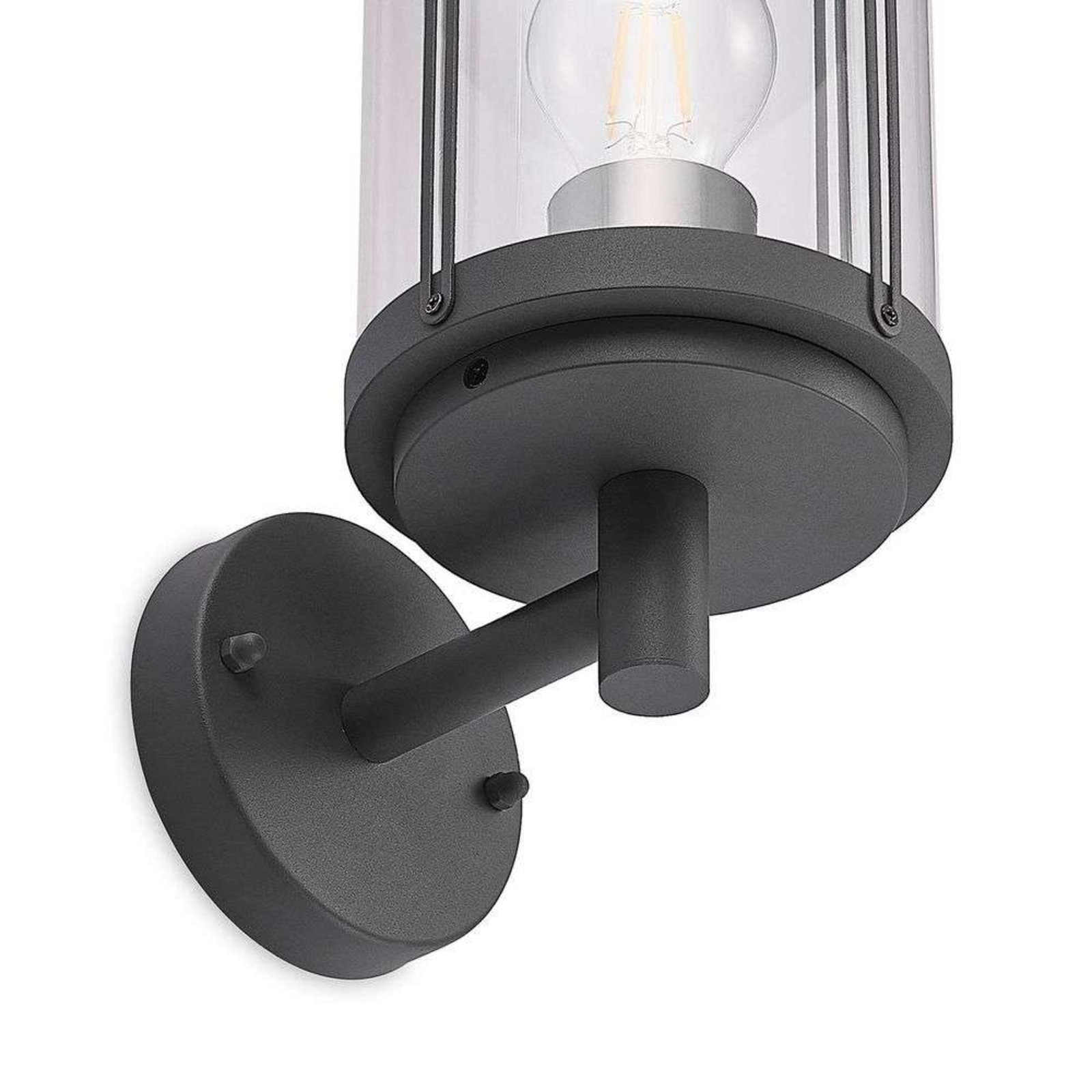 Ojali Aplica de Exterior Dark Grey/Clear - Lindby