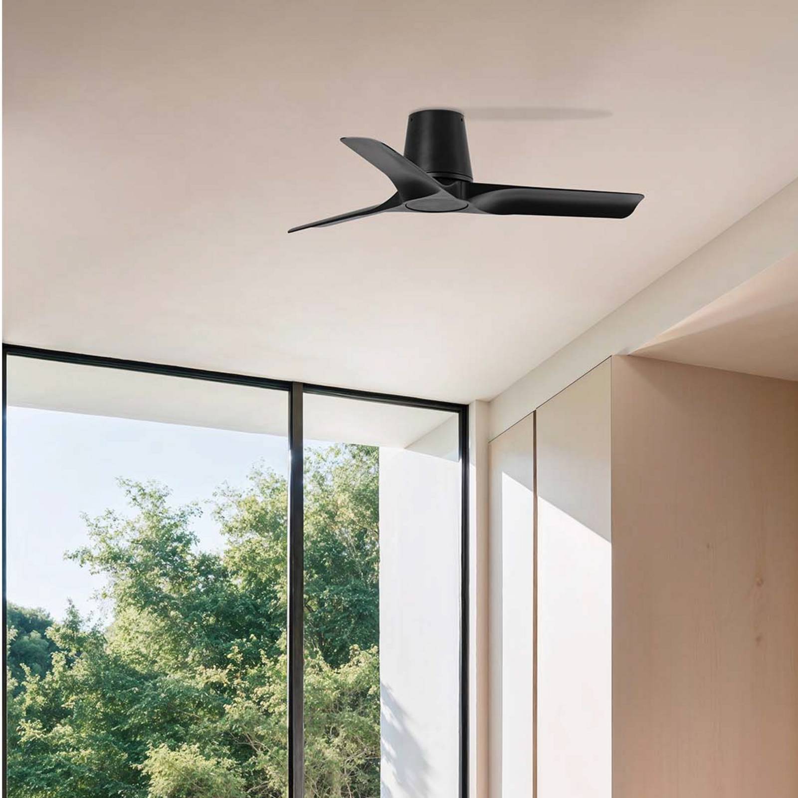 Deckenventilator Hey S, schwarz, DC-Motor, leise, Ø 90 cm günstig online kaufen