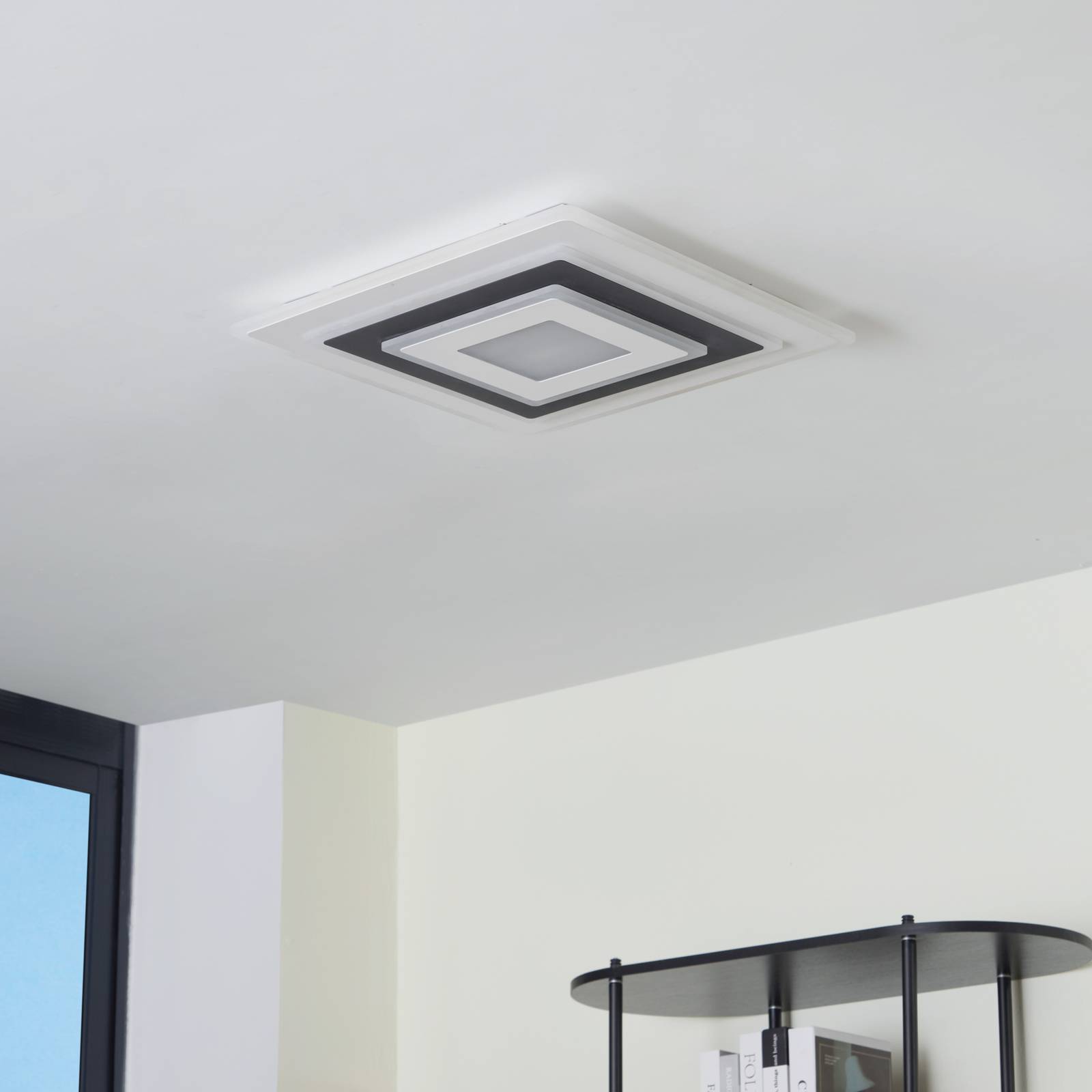 Lampa sufitowa LED Lindby Rebeka, 50 x 50 cm, CCT, ściemniany