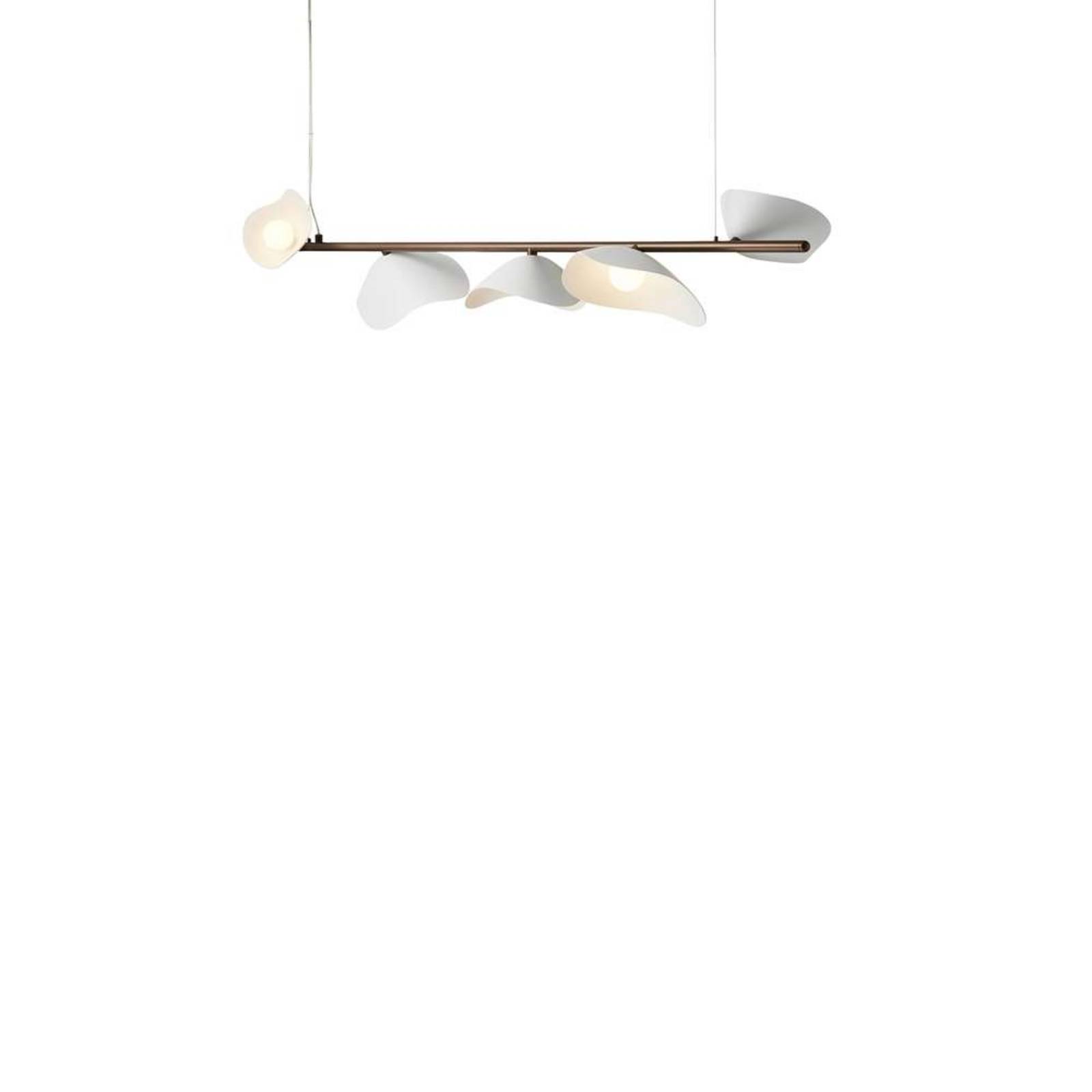 Nuura LED-Pendellampe Florii 5, 120 cm, bronze dunkel/weiß günstig online kaufen