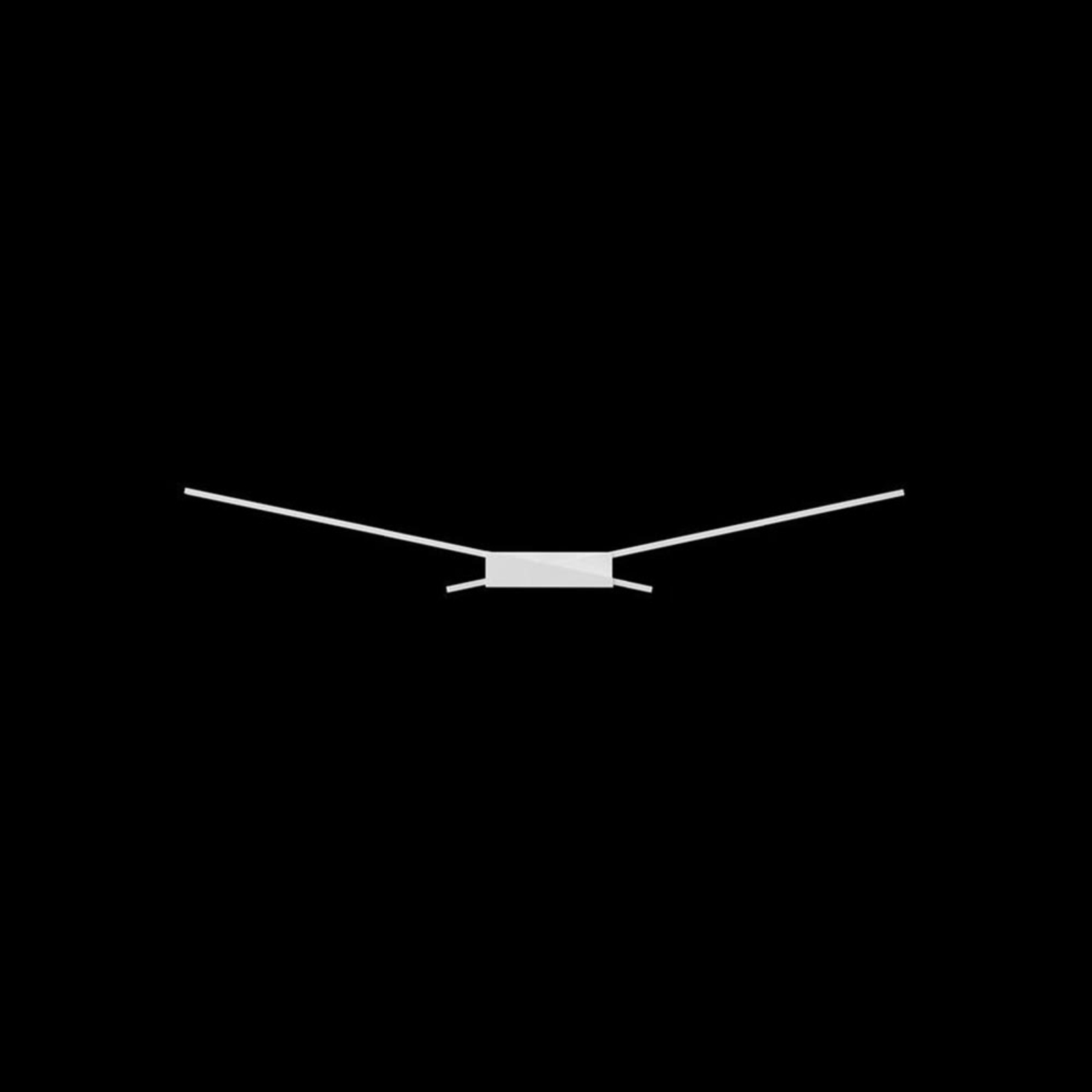 Linea Light Wings LED wall light in white, for Living / Dining Room, aluminium, plastic, 10 W, energy efficiency: A+, W: 42 cm, H: 8 cm