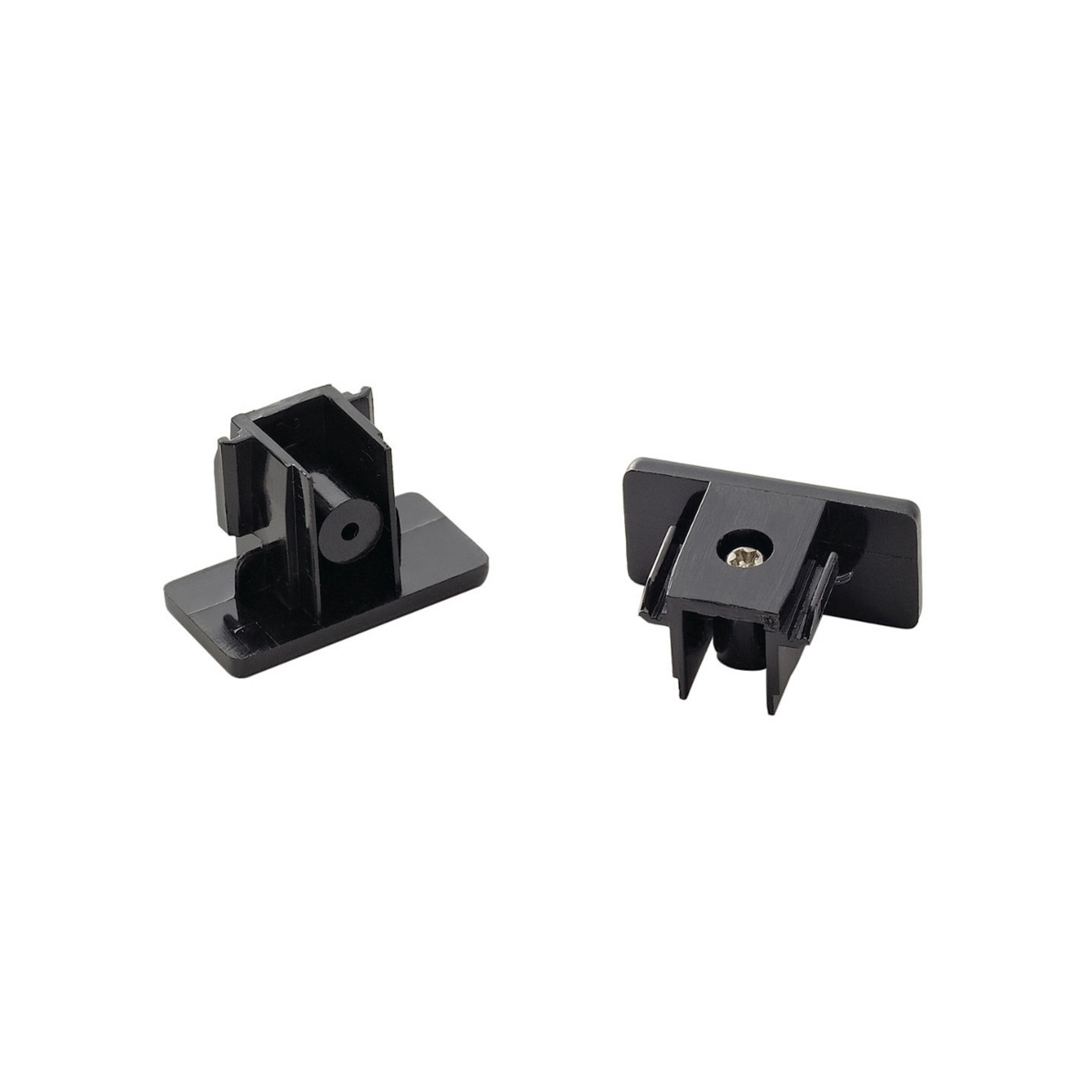 Embout extrémité rail monophasé HT, noir, 2 pièces