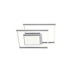 LED-taklampe Karo, aluminiumsfarget, lengde 62 cm, metall, CCT