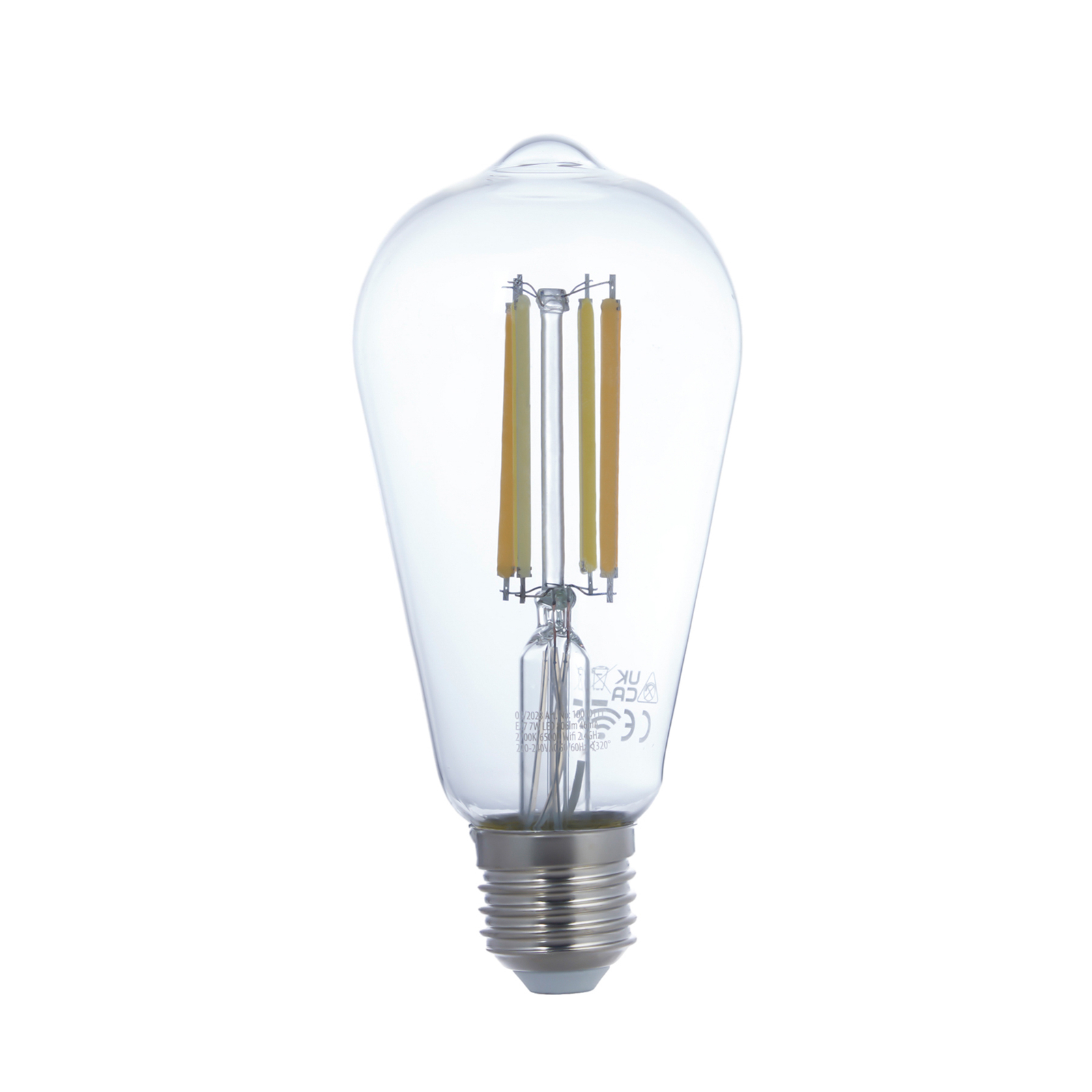 LUUMR Smart LED-Leuchtmittel klar E27 ST64 7W Tuya WLAN CCT