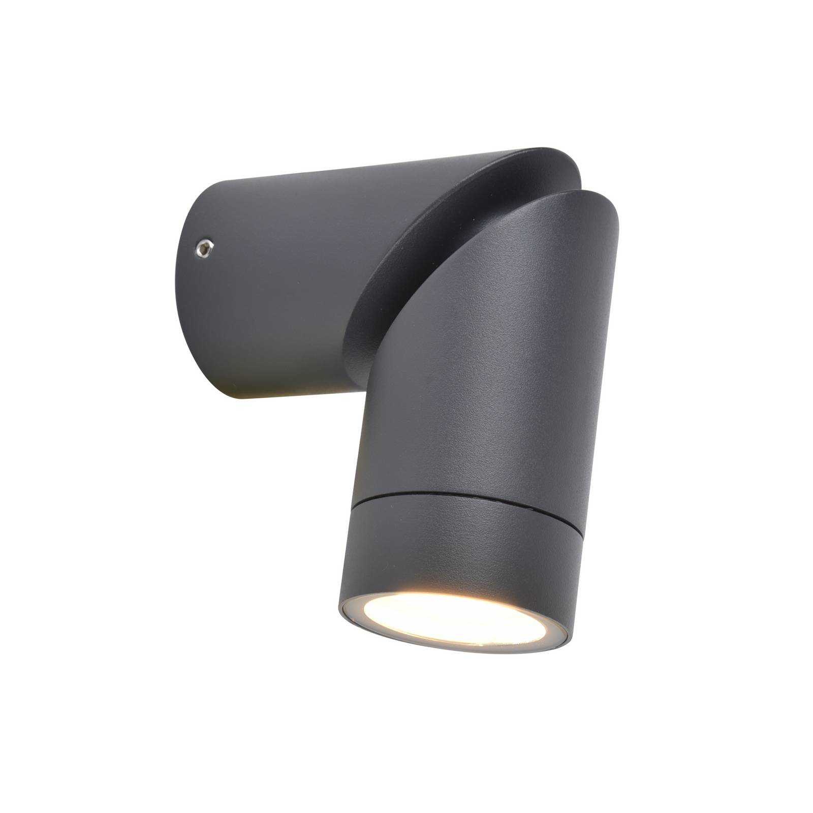 Außenwandlampe TUBON, dunkelgrau, Ø 6 cm, Metall, IP54, GU10