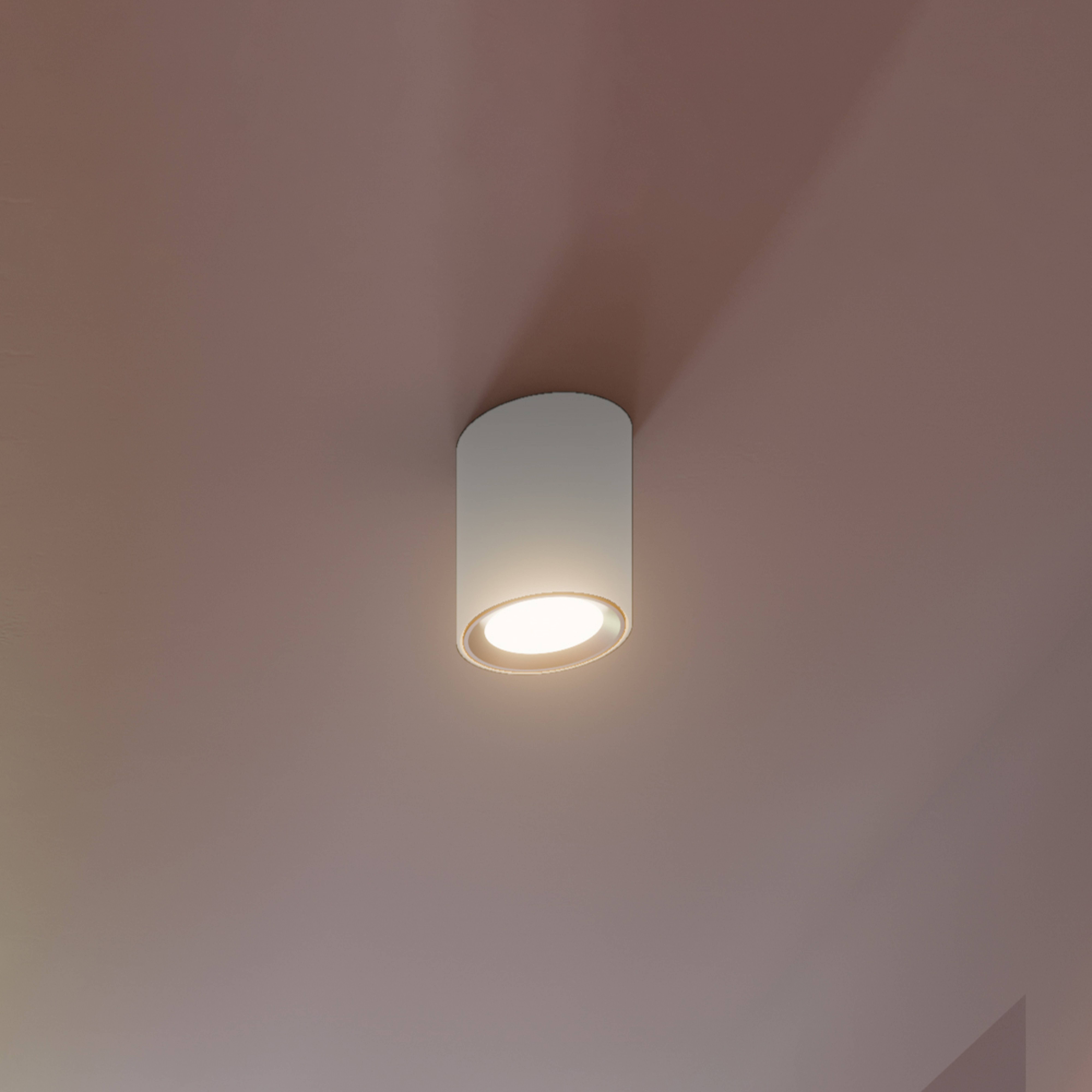 LED downlight de techo Landon Smart, blanco, altura 14 cm