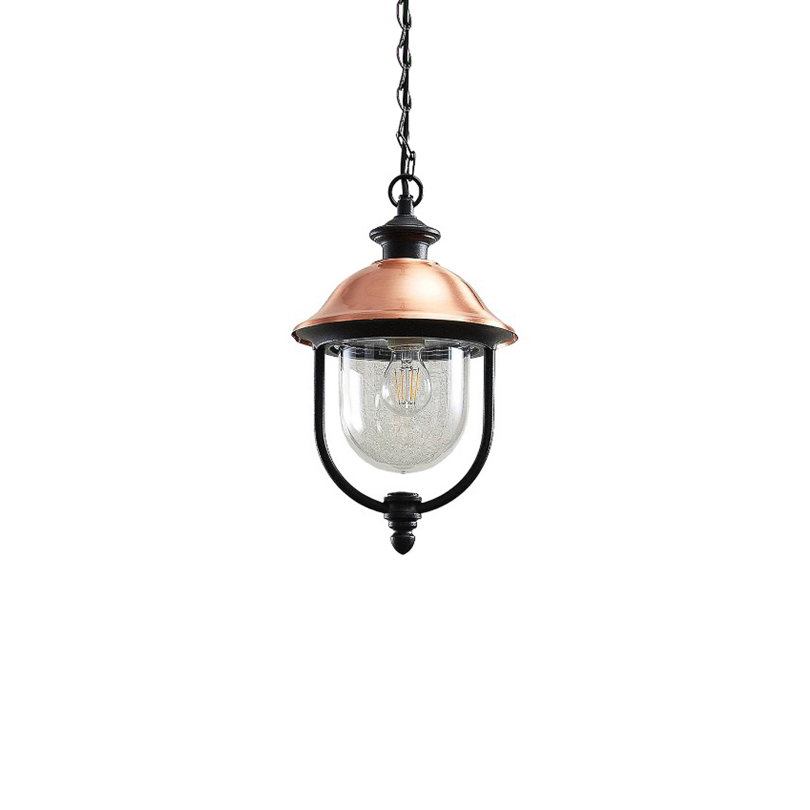 Lindby outdoor hanging light Clint, metal, seawater resistant, E27