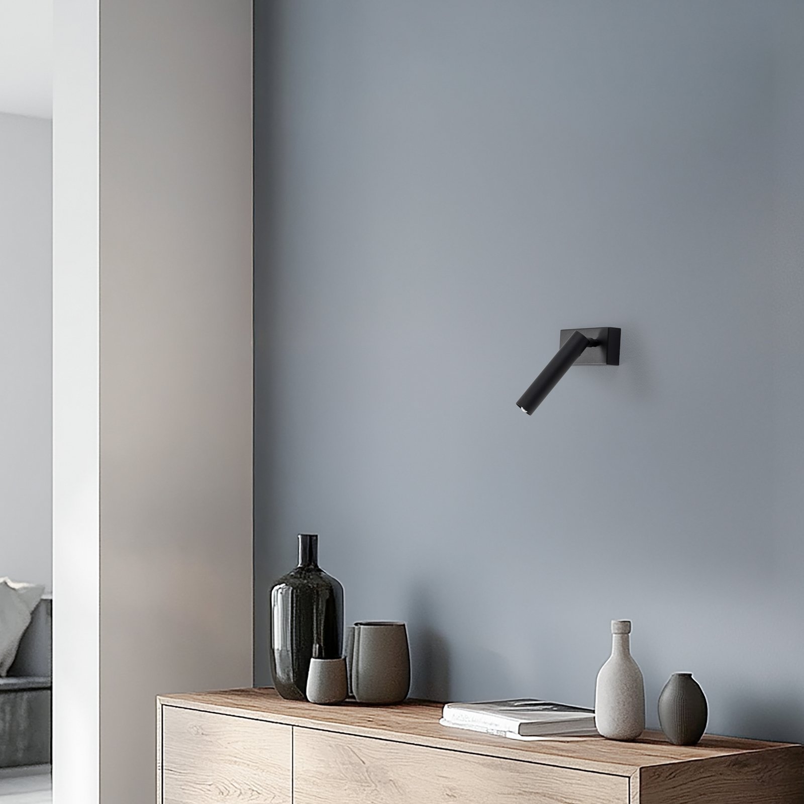 Applique Sone, 1 luce, nero