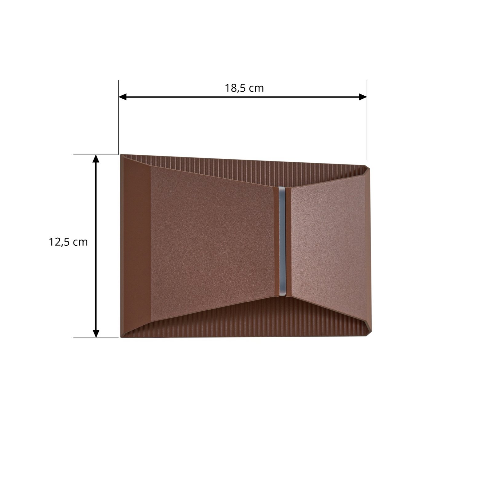 Anlira udendørs LED-væglampe, op og ned, brun, IP65 - Lindby