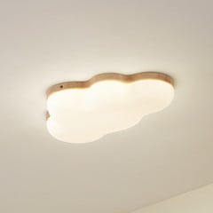 Lindby LED stropní svítidlo Pilvi, plast, mrak, 50 cm