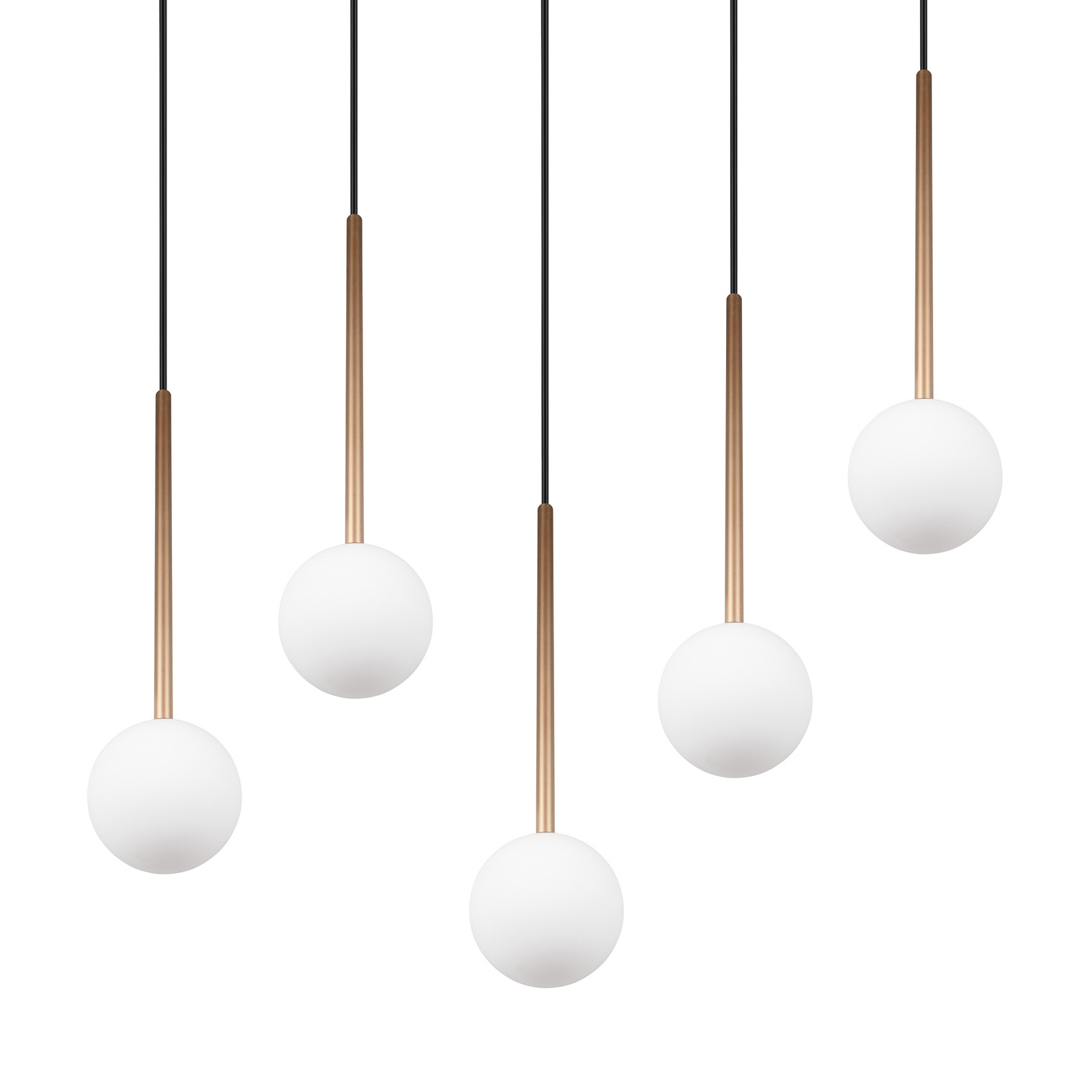 Piekaramā lampa „Firano“, zelta krāsā, garums 107 cm, metāla 5-spuldzes. Piekaramā lampa „Firano“, zelta krāsā, garums 107 cm, metāla 5-spuldzes.