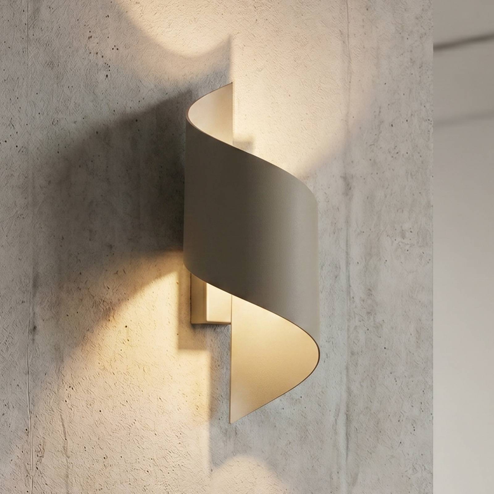 EMIBIG LIGHTING Applique murale SPINER, beige, hauteur 30 cm, métal, G9
