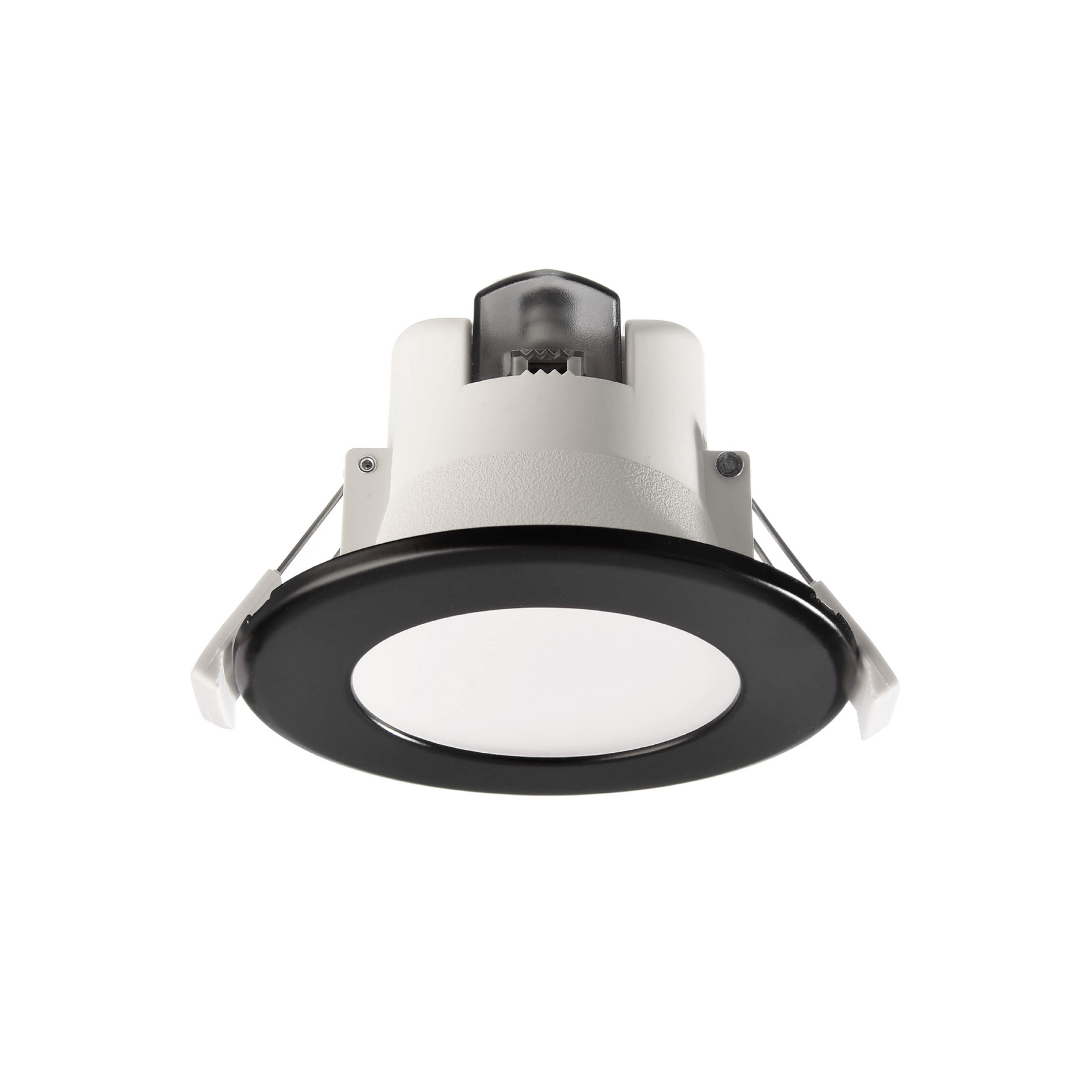 LED iebūvējamais griestu apgaismojums Acrux, Ø 9 cm, melns, CCT