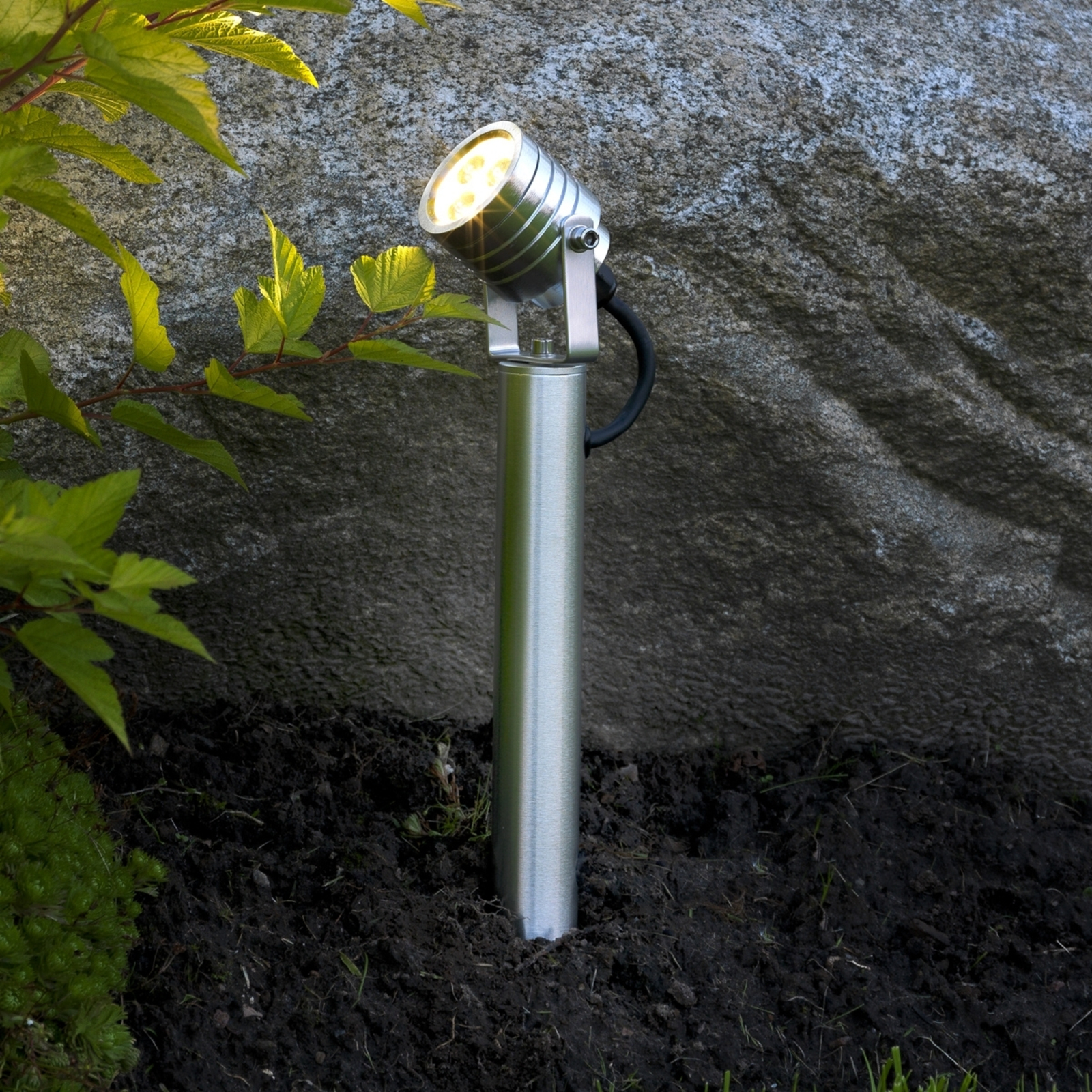 Konstmide Delicate New Monza pillar light LED, aluminium, glass, 1 W, energy efficiency: A+, L: 6.5 cm, W: 6.5 cm, H: 51 cm