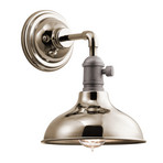 Cobson1 wall light polished nickel