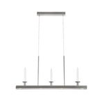 Κρεμαστό φωτιστικό LED Dining, νικέλιο, σίδηρος, μήκος 82 cm, dim.