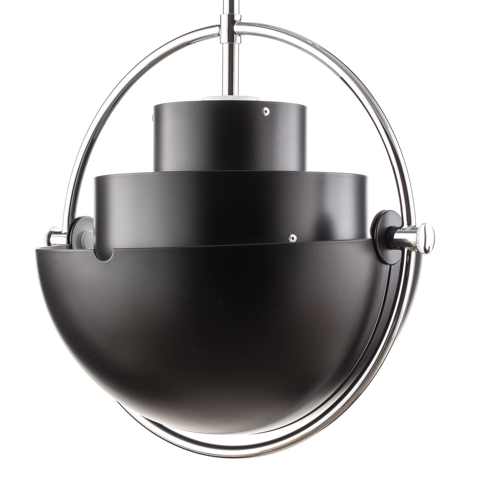 GUBI Multi-Lite pendant light, Ø 27 cm, chrome/black