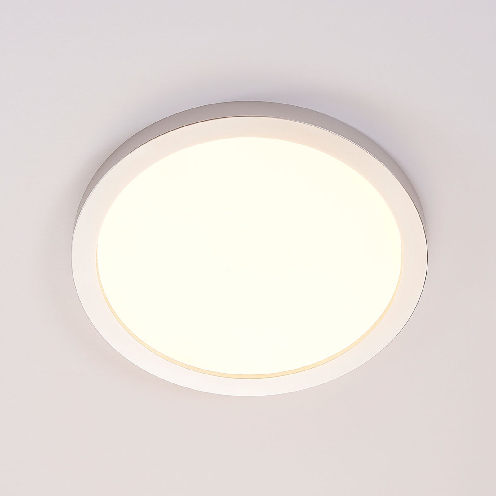 Ronde LED plafondlamp Solvie, zilver