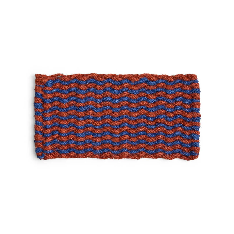 Produktfoto för HAY - Coco Door Mat - Dörrmatta - Stripe Wave - Brown and navy - H0 x D80 x W40 cm