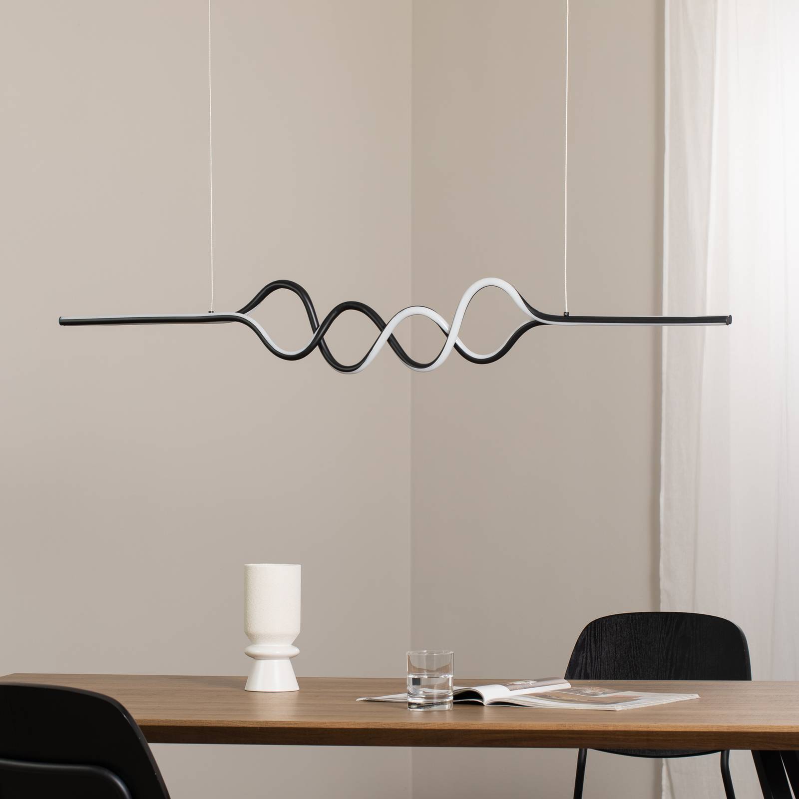 LED-Hängeleuchte Ancona, Metall, gold/schwarz, 4.000 K günstig online kaufen