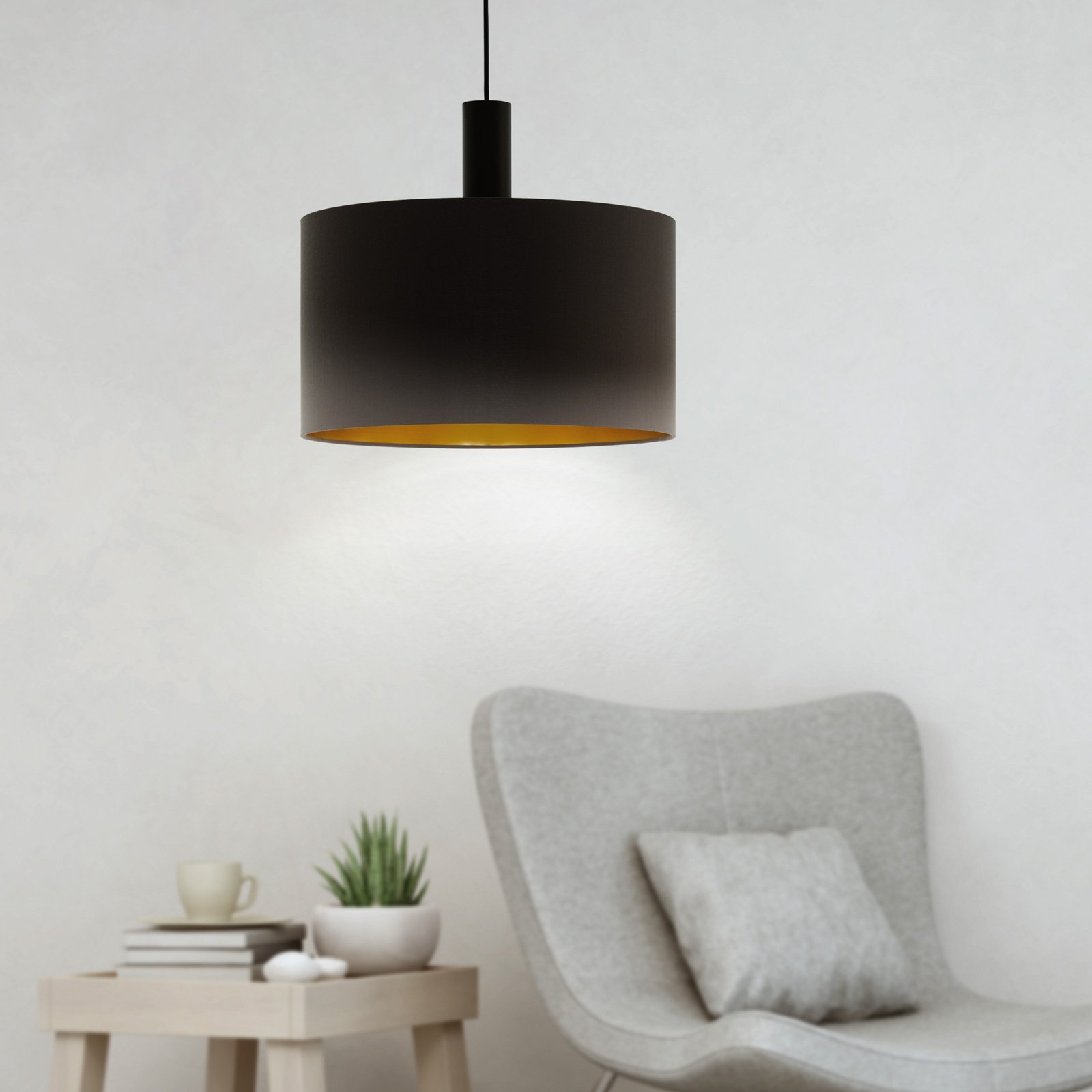 Concessa hanging lamp cappuccino/gold Ø 38 cm