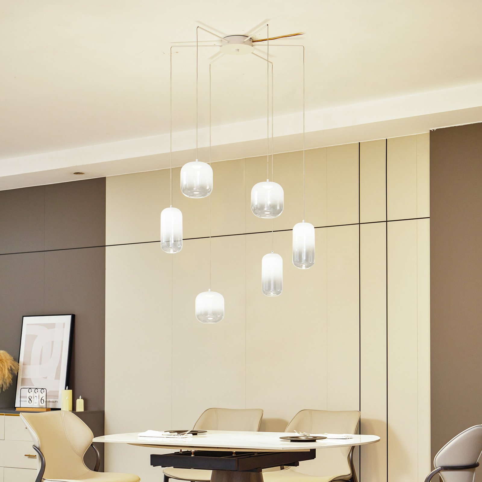 Avelina 6 LED Hanglamp Wit - Lucande