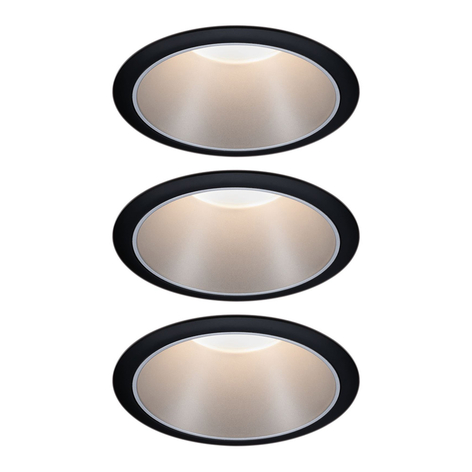 Paulmann Cole LED-spotlight i sølvlook, 3 stk.