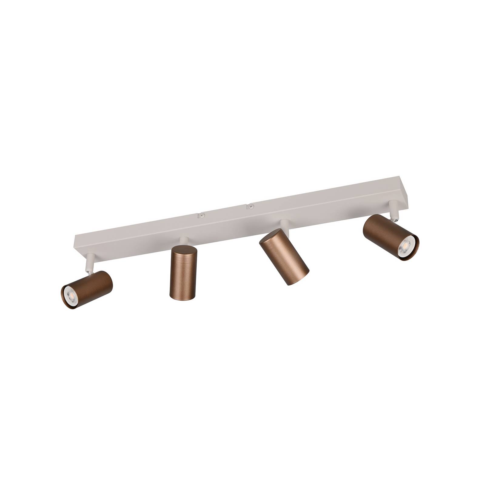 Strahler Taryn, braun, Länge 62 cm, 4-flg., Mini-GU10