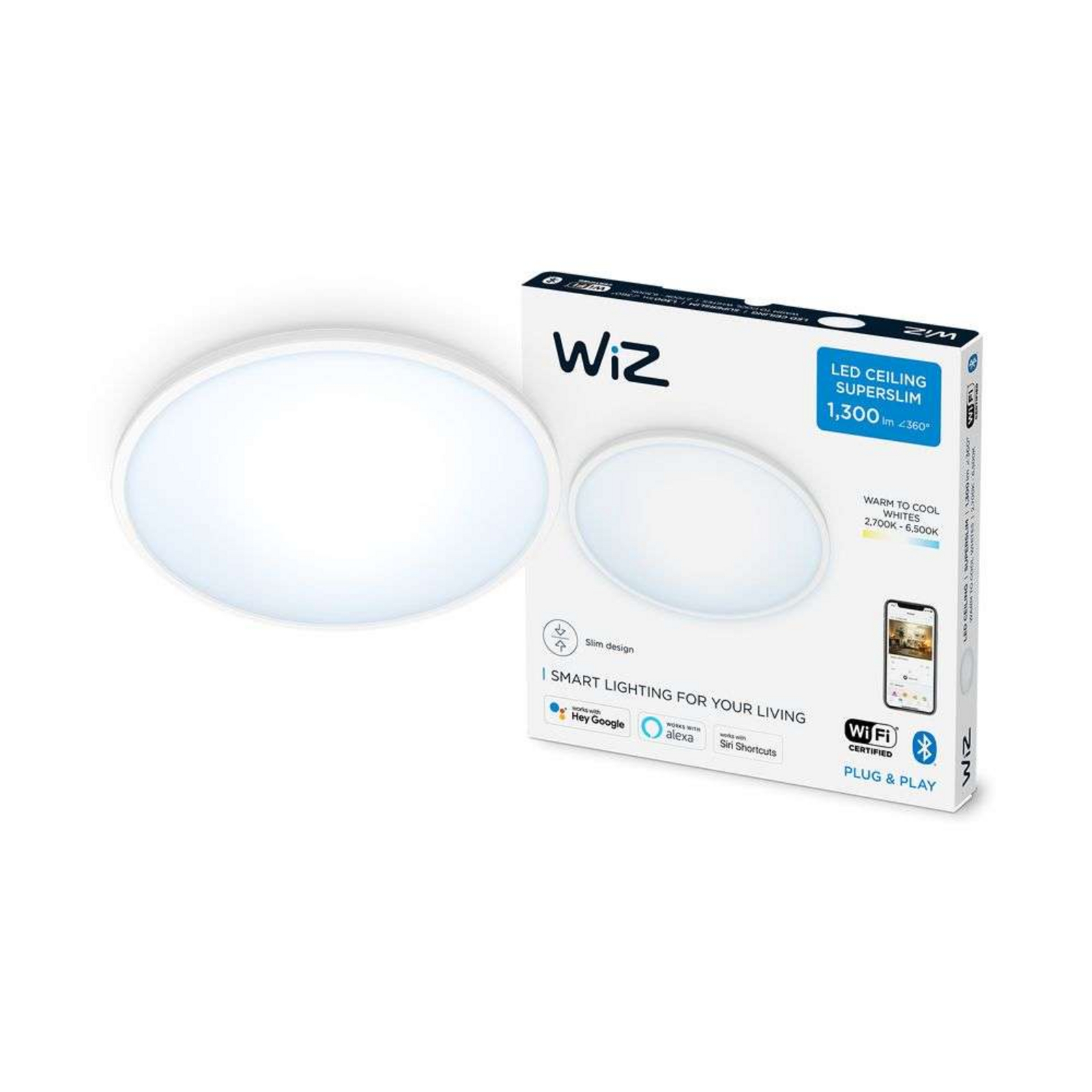 SuperSlim WiZ Lámpara de Techo 14W White - WiZ